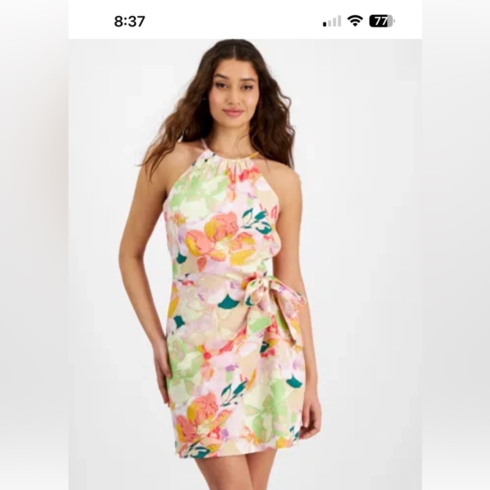 Bar III Floral Mini Dress